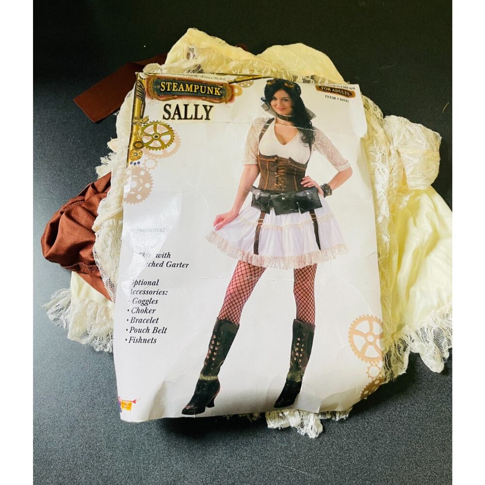 Steampunk Sally Adult Halloween Pirate Festival Costume Fits up to Sz 14-16 see